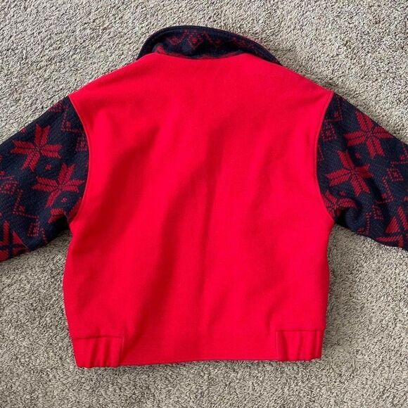 Woolrich pure wool M red button jacket - Picture 5 of 6